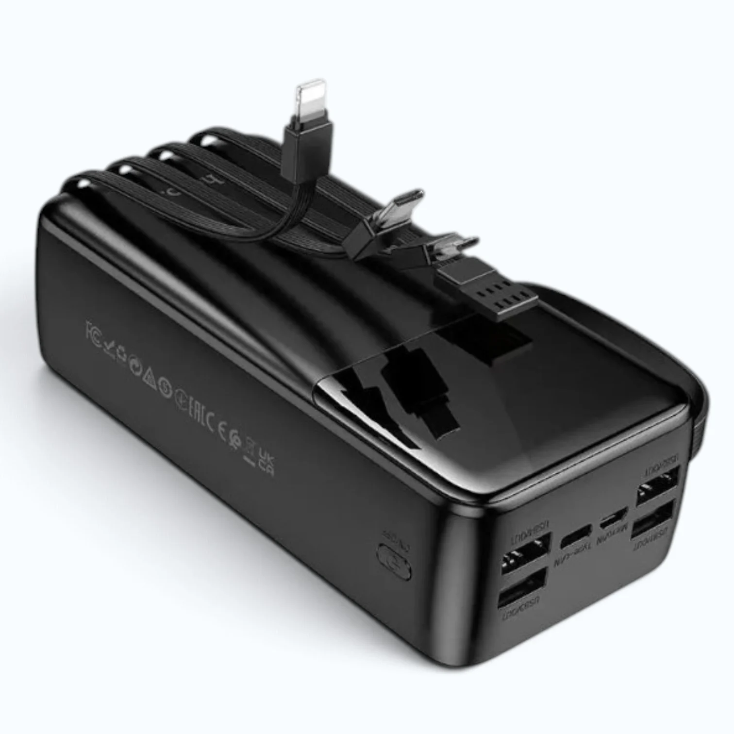 Hoco MMJ-13 Rest 30000mAh Power Bank with Built in Cables - Image 3
