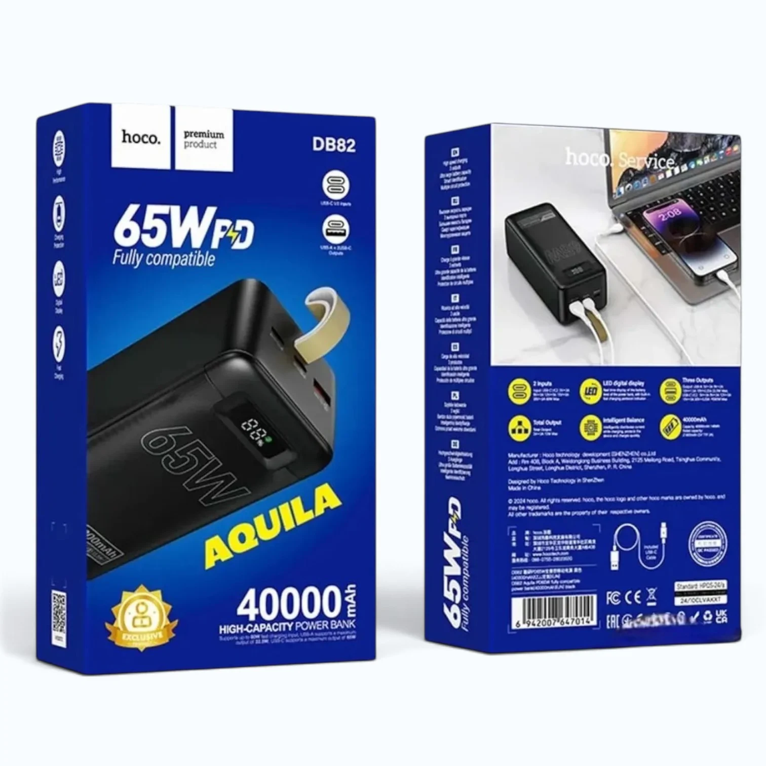 Hoco DB82 40,000mAh 65W Power Bank - Image 2