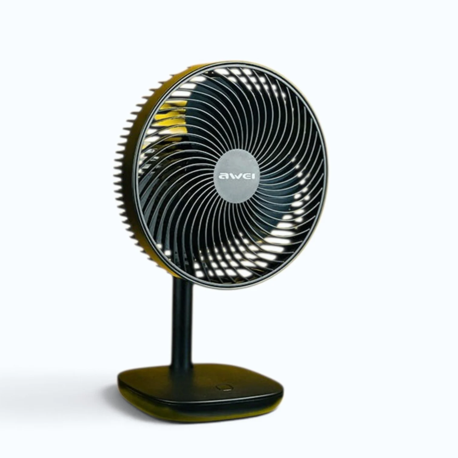 Awei F23 Portable USB Rechargeable Desk Fan (4000mAh)- Black Color - Image 2