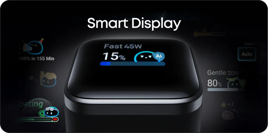 Anker Nano 45W GaN Fast Charger with Smart Display (A121D) - Image 4